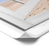 Ruhige Palmen und künstliche Fenster des Ozeans Poster (Ecke)