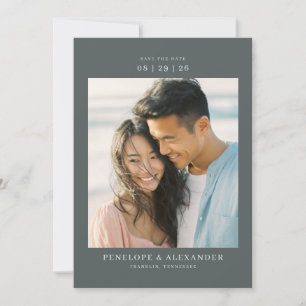 Ruhige Pastell-Minimalist-Foto Save The Date