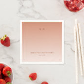 Ruhige Pfirsich-Minimalistin Serviette (Beispiel)
