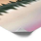 Ruhige Pink Sky Bali Landschaftliche Landschaft Poster (Ecke)