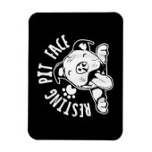 Ruhige Pit Face Funny Dog Pitbull Meme Bekleidung Magnet (Vertikal)