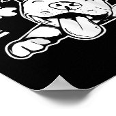 Ruhige Pit Face Funny Dog Pitbull Meme Bekleidung Poster (Ecke)