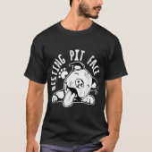 Ruhige Pit Face Funny Dog, Pitbull Meme Bekleidung T-Shirt (Vorderseite)