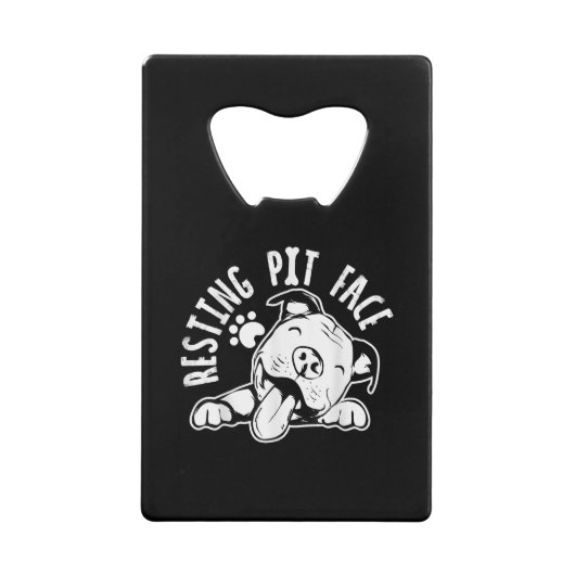 Ruhige Pit Face Funny Dog Pitbull Meme Geldbeutel Flaschenöffner (Vorderseite)