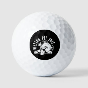 Ruhige Pit Face Funny Dog Pitbull Meme Golfball