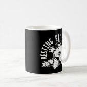 Ruhige Pit Face Funny Dog Pitbull Meme Kaffeetasse (VorderseiteRechts)