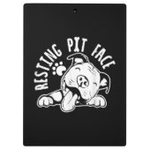 Ruhige Pit Face Funny Dog Pitbull Meme Klemmbrett (Rückseite)
