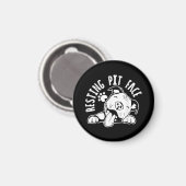 Ruhige Pit Face Funny Dog Pitbull Meme Magnet (Vorderseite/Rückseite)