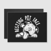 Ruhige Pit Face Funny Dog Pitbull Meme Magnetkarte (Vorne/Hinten)
