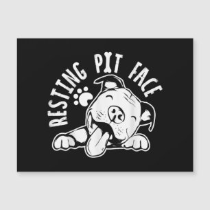 Ruhige Pit Face Funny Dog Pitbull Meme Magnetkarte
