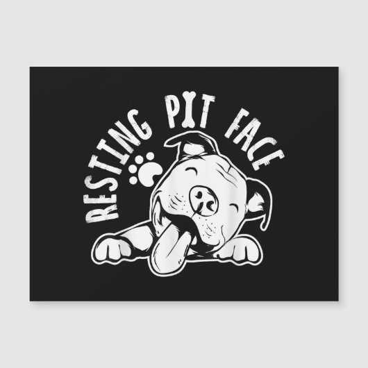 Ruhige Pit Face Funny Dog Pitbull Meme Magnetkarte (Vorderseite)