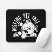 Ruhige Pit Face Funny Dog Pitbull Meme Mousepad (Mit Mouse)