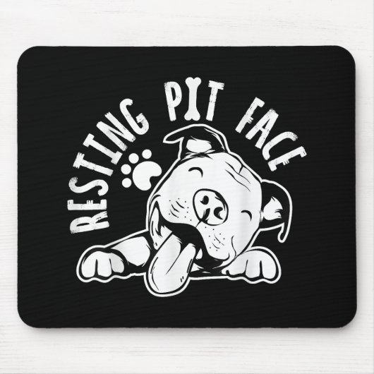 Ruhige Pit Face Funny Dog Pitbull Meme Mousepad (Vorne)
