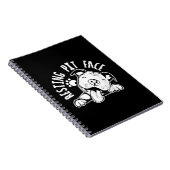 Ruhige Pit Face Funny Dog Pitbull Meme Notizblock (Rechte Seite)