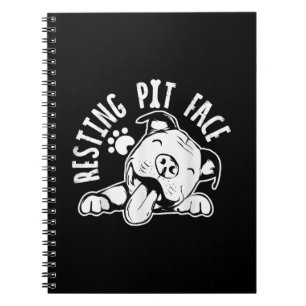 Ruhige Pit Face Funny Dog Pitbull Meme Notizblock