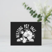 Ruhige Pit Face Funny Dog Pitbull Meme Postkarte (Stehend Vorderseite)
