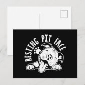 Ruhige Pit Face Funny Dog Pitbull Meme Postkarte (Vorne/Hinten)