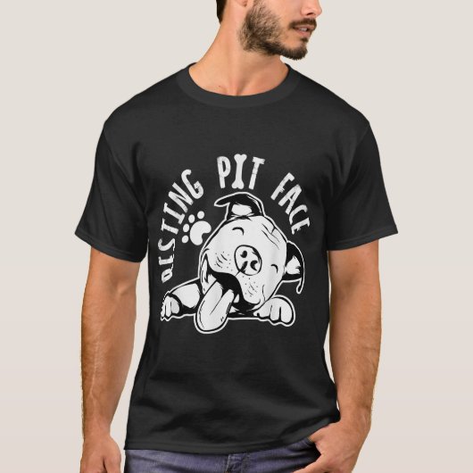 Ruhige Pit Face Funny Dog Pitbull Meme T-Shirt (Vorderseite)