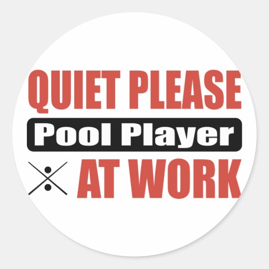 Ruhige Poolbar am Arbeitsplatz Runder Aufkleber (Vorderseite)