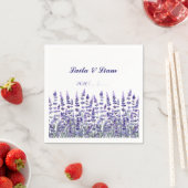 Ruhige Provence Lavendel Blumenhochzeit Serviette (Beispiel)