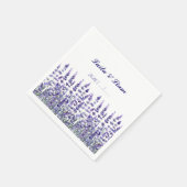 Ruhige Provence Lavendel Blumenhochzeit Serviette (Ecke)