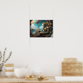 Ruhige Reflektionen, surreale menschliche Figur Poster (Küche)