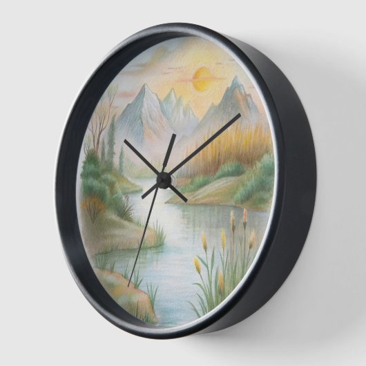 Ruhige Reflektionen Uhr (Winkel)