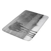 Ruhige Refltezz ~ Pferdesatmat Badematte (Schrägansicht)