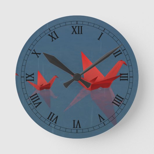 Ruhige Regenzeit Runde Wanduhr (Vorderseite)