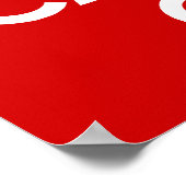 Ruhige Rot halten und weiter fahren Poster (Ecke)