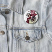 Ruhige Ruby Gothic Rote Fee und Drache Button (Beispiel)