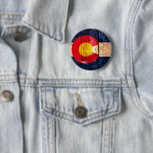 Ruhige, rustikale Holzflagge Colorado Button (Beispiel)