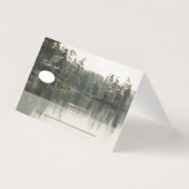 ruhige, rustikale Seen Evergreens Reflexzeit (Rückseite)