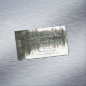 ruhige, rustikale Seen Evergreens Reflexzeit Magnetische Visitenkarte (Beispiel)