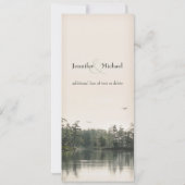 ruhige, rustikale Seeneufer reflektieren schlank Einladung (Rückseite)