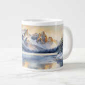 Ruhige Schönheit, Banff im Winter - Große Tasse (Vorderseite Rechts)