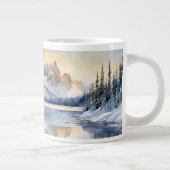 Ruhige Schönheit, Banff im Winter - Große Tasse (Rechts)