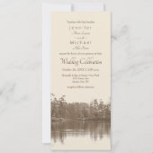 ruhige Seenlandschaft antikes Foto Einladung (Vorderseite)