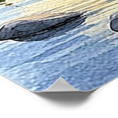 Ruhige Seenlandschaft bei Sonnenuntergang Poster (Ecke)