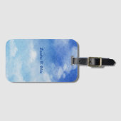 Ruhige Sky Dreams Watercolor Blau & Weiß Gepäckanhänger (Vorderseite (Horizontal))