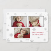 Ruhige Snow Holiday Foto Card Feiertagskarte (Rückseite)