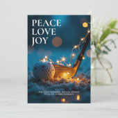 Ruhige Snowy Night Golf Weihnachten (Stehend Vorderseite)