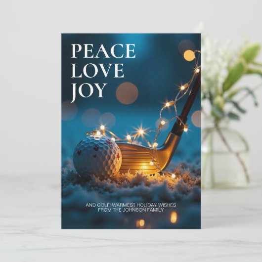 Ruhige Snowy Night Golf Weihnachten (Stehend Vorderseite)