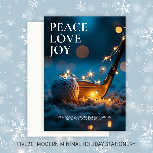 Ruhige Snowy Night Golf Weihnachten