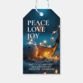 Ruhige Snowy Night Golf Weihnachten Geschenkanhänger (Vorderseite)