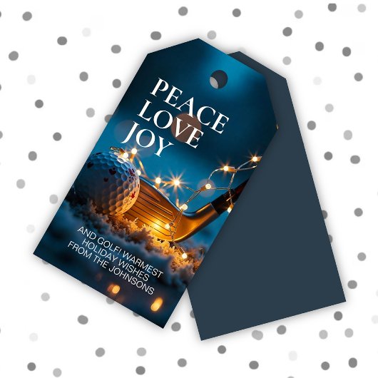 Ruhige Snowy Night Golf Weihnachten Geschenkanhänger