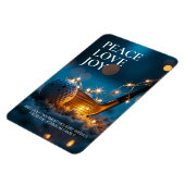 Ruhige Snowy Night Golf Weihnachten Magnet (Linke Seite)