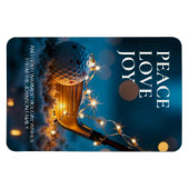 Ruhige Snowy Night Golf Weihnachten Magnet (Horizontal)