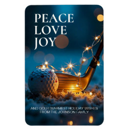 Ruhige Snowy Night Golf Weihnachten Magnet