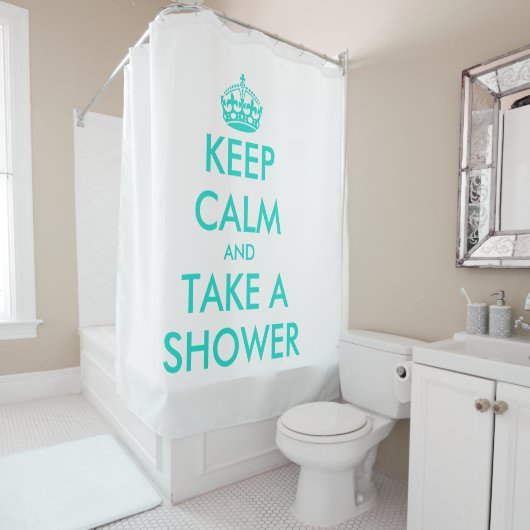 Ruhige, sonnige behalt mit Duschvorhang (Beispiel)